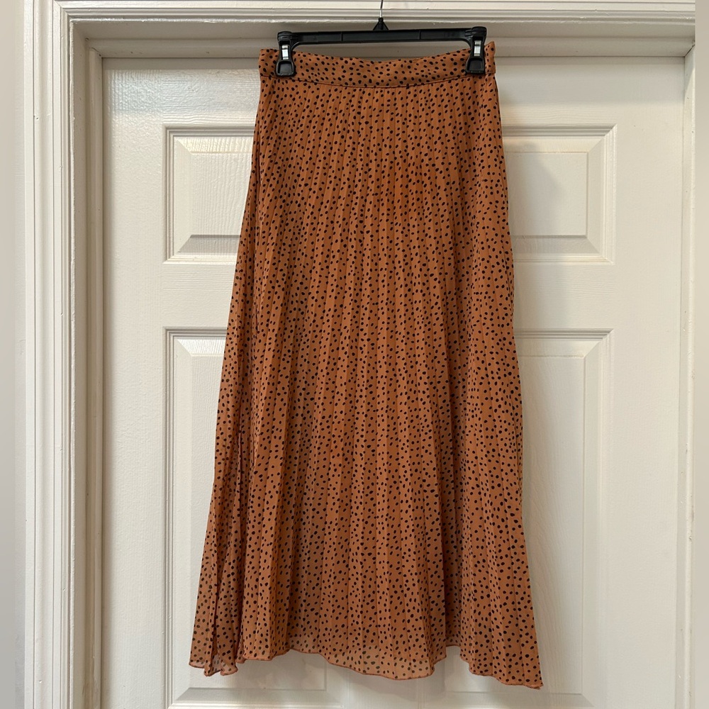 Japna Dot Print Pleated Skirt Size Medium